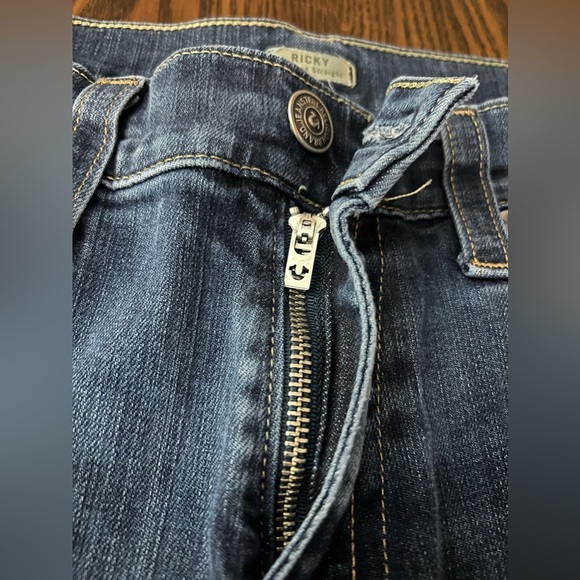 True Religion Jeans mens 34 Blue Dark Wash Ricky Relaxed Straight Fit USA GUC - Picture 8 of 15